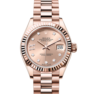replica Rolex Lady-Datejust Oyster 28 mm Everose goud Rosé-kleurige wijzerplaat M279175-0029