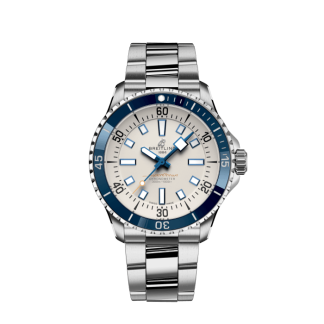 nep breitling Superocean Automatic 42 Roestvrij staal Cream A17375E71G1A1