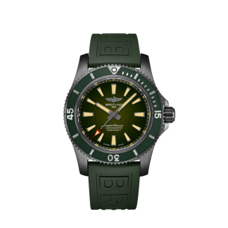 nep breitling Superocean Automatic 46 Zwart Staal DLC-gecoat roestvrij staal Groen M173681A1L1S1