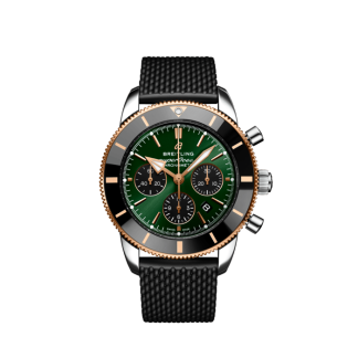nep breitling Superocean Heritage B01 Chronograph 44 Limited Edition Roestvrij staal & 18k rood goud Groen UB01622A1L1S1