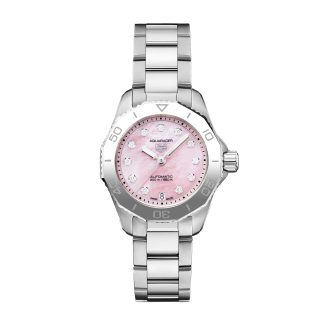 kopen replica TAG Heuer Aquaracer 30 mm dameur Strawberry Pink The Watches of Switzerland Group Exclusive WBP2416.BA0622