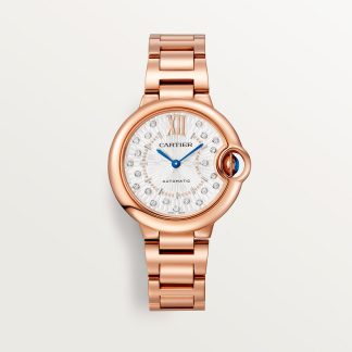 replica cartier Ballon Bleu de Cartier horloge 33 mm roségoud diamant CRWGBB0054