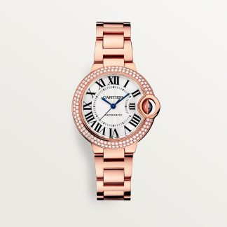 replica cartier Ballon Bleu de Cartier horloge 33 mm roségoud diamant CRWJBB0066