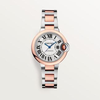 replica cartier Ballon Bleu de Cartier horloge 33 mm roségoud staal CRW2BB0032