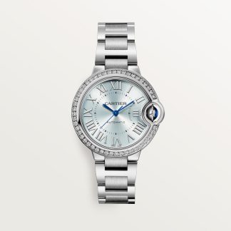 replica cartier Ballon Bleu de Cartier horloge 33 mm staal diamant CRW4BB0028