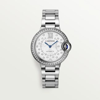 replica cartier Ballon Bleu de Cartier horloge 33 mm staal diamant CRW4BB0035