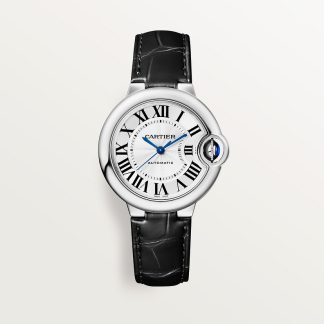 replica cartier Ballon Bleu de Cartier horloge 33 mm staal leer CRWSBB0030
