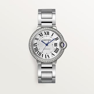 replica cartier Ballon Bleu de Cartier horloge 36 mm staal diamant CRW4BB0024