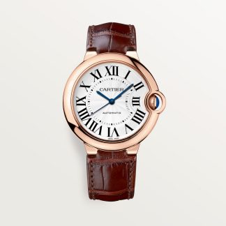 replica cartier Ballon Bleu de Cartier horloge 36mm roségoud leer CRWGBB0009