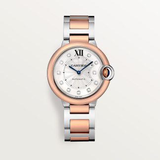 replica cartier Ballon Bleu de Cartier horloge 36mm roségoud staal diamant CRW3BB0013