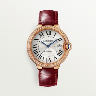 replica cartier Ballon Bleu de Cartier horloge 40mm roségoud diamant leer CRWJBB0056