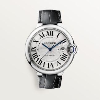 replica cartier Ballon Bleu de Cartier horloge 42 mm staal leer CRWSBB0026