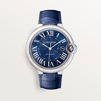 replica cartier Ballon Bleu de Cartier horloge 42 mm staal leer CRWSBB0027