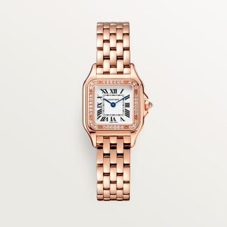 replica cartier Panthère de Cartier horloge Klein model quartz uurwerk roségoud diamant CRWJPN0049