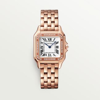 replica cartier Panthère de Cartier horloge Medium model quartz uurwerk roségoud diamant CRWJPN0009