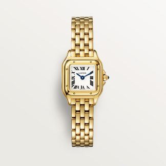 replica cartier Panthère de Cartier horloge Mini model quartz uurwerk geelgoud CRWGPN0036