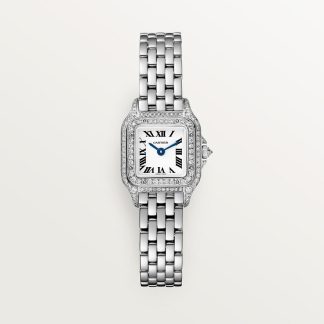 replica cartier Panthère de Cartier horloge Mini model quartz uurwerk witgoud CRWJPN0046