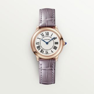 replica cartier Ronde Louis Cartier horloge 29 mm quartz uurwerk roségoud leer CRWGRN0013