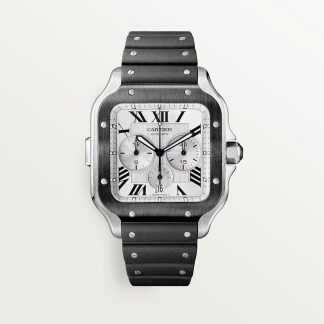 replica cartier Santos de Cartier Chronograaf horloge Extra groot model staal ADLC CRWSSA0017