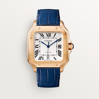 replica cartier Santos de Cartier horloge Groot model roségoud CRWGSA0018