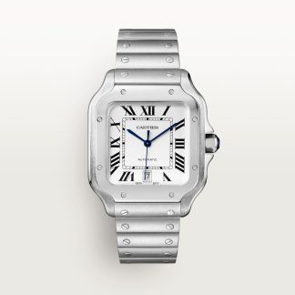 replica cartier Santos de Cartier horloge Groot model staal CRWSSA0018