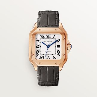 replica cartier Santos de Cartier horloge Medium model roségoud CRWGSA0028