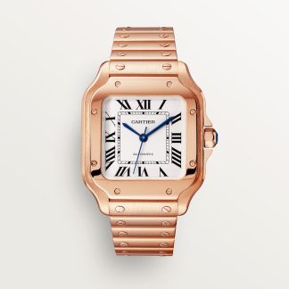 replica cartier Santos de Cartier horloge Medium model roségoud CRWGSA0031