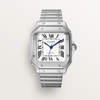 replica cartier Santos de Cartier horloge Middelgroot model staal CRWSSA0029